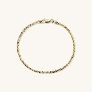 دستبند زنجیر جعبه گرد